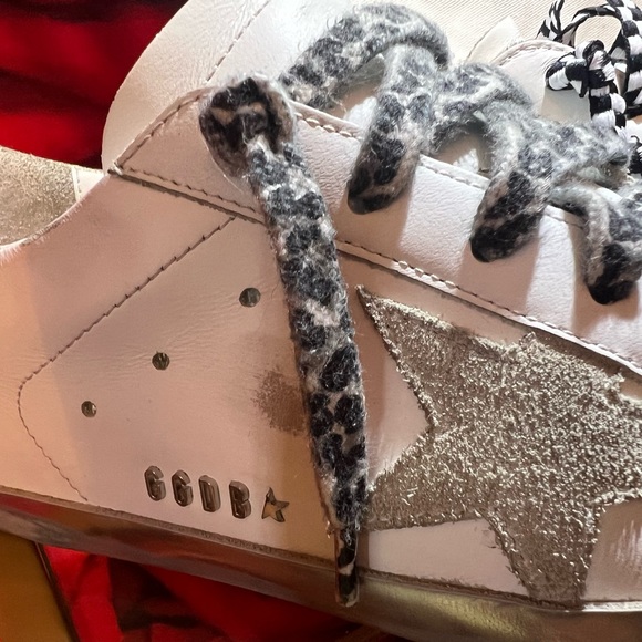 GOLDEN GOOSE 39 Women Super-Star in white leather with gray suede star LIVE LOVE - Picture 2 of 8